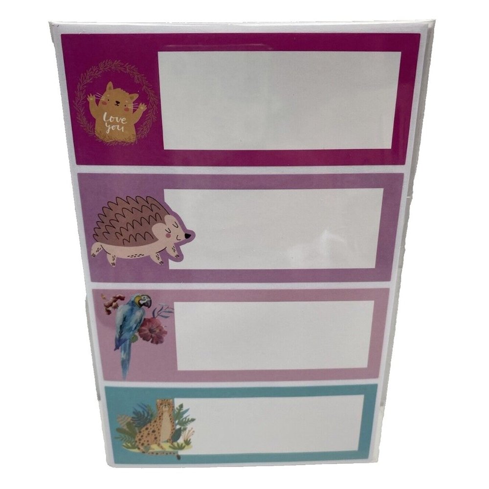 Assorted labes, 20pc animal sticker labels, Brand New 5 Sheets